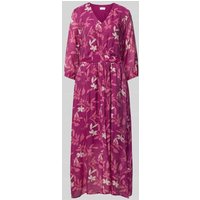 Jake*s Collection Maxikleid mit Allover-Print in Fuchsia Melange, Größe 44 von Jake*s Collection