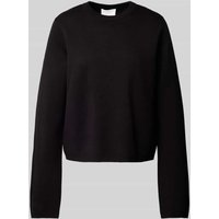 Jake*s Collection Oversized Strickpullover aus Viskose-Mix in Black, Größe 46 von Jake*s Collection
