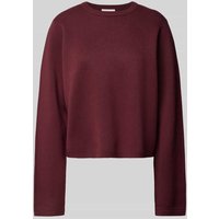 Jake*s Collection Oversized Strickpullover aus Viskose-Mix in Bordeaux, Größe 42 von Jake*s Collection