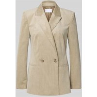 Jake*s Collection Regular Fit Blazer in Cord-Optik mit doppelter Knopfleiste in Schilf, Größe 42 von Jake*s Collection
