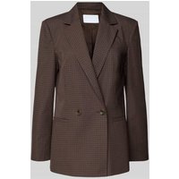 Jake*s Collection Regular Fit Blazer mit Reverskragen in Dunkelbraun, Größe 36 von Jake*s Collection