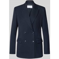 Jake*s Collection Regular Fit Blazer mit Viskose-Anteil und doppelter Knopfleiste in Dunkelblau, Größe 38 von Jake*s Collection