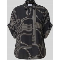 Jake*s Collection Regular Fit Bluse mit 1/2-Arm in Black, Größe 38 von Jake*s Collection