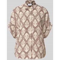 Jake*s Collection Regular Fit Bluse mit 1/2-Arm in Bordeaux, Größe 34 von Jake*s Collection