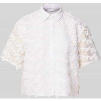 Jake*s Collection Regular Fit Bluse mit 1/2-Arm in Weiss, Größe 32 von Jake*s Collection