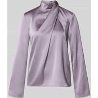 Jake*s Collection Regular Fit Bluse mit Stehkragen in langärmeligem Design in Lavender, Größe 44 von Jake*s Collection