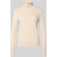 Jake*s Collection Regular Fit Rollkragenpullover in Strick-Optik in Ecru, Größe M von Jake*s Collection