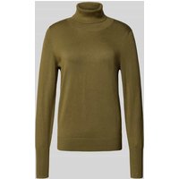 Jake*s Collection Regular Fit Rollkragenpullover in Strick-Optik in Oliv, Größe M von Jake*s Collection