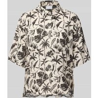 Jake*s Collection Relaxed Fit Bluse mit 1/2-Arm in Beige, Größe 32 von Jake*s Collection