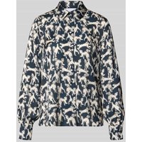Jake*s Collection Relaxed Fit Hemdbluse mit Allover-Animal-Print in Dunkelblau, Größe 40 Jake*s Collection Relaxed Fit Hemdbluse mit Allover-Animal-Print in Dunkelblau, Größe 40 von Jake*s Collection