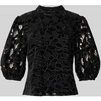 Jake*s Collection Slim Fit Bluse mit Häkelspitze in Black, Größe 34 Jake*s Collection Slim Fit Bluse mit Häkelspitze in Black, Größe 34 von Jake*s Collection