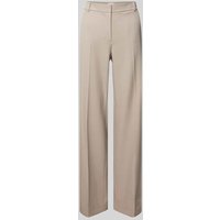 Jake*s Collection Straight Leg Stoffhose mit Bügelfalten in Sand, Größe 32 von Jake*s Collection