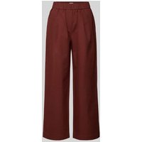 Jake*s Collection Straight Leg Stoffhose mit elastischem Bund in Bordeaux, Größe 38 von Jake*s Collection
