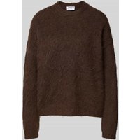 Jake*s Collection Strickpullover mit Rundhalsausschnitt in Dunkelbraun, Größe XXL von Jake*s Collection