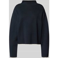Jake*s Collection Strickpullover mit geripptem Stehkragen in Dunkelblau, Größe XL von Jake*s Collection