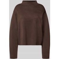 Jake*s Collection Strickpullover mit geripptem Stehkragen in Dunkelbraun, Größe XXL von Jake*s Collection