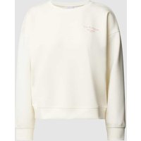 Jake*s Collection Sweatshirt mit Statement-Print in Offwhite, Größe 38 von Jake*s Collection