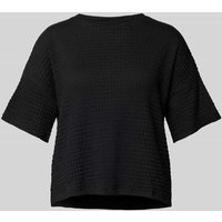Jake*s Collection T-Shirt mit Strukturmuster in Black, Größe 34 von Jake*s Collection