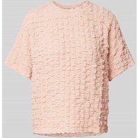 Jake*s Collection T-Shirt mit Strukturmuster in Rose, Größe 42 von Jake*s Collection