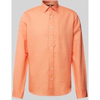 Jake*s Slim Fit Slim Fit Business-Hemd mit Kentkragen in Apricot, Größe L von Jake*s Slim Fit