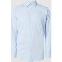Jake*s Regular Fit Business-Hemd mit Knopfleiste in Bleu, Größe 39/40 von Jake*s