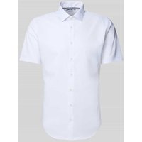 Jake*s Slim Fit Kurzarmhemd in kurzärmeligem Design in Weiss, Größe 41/42 von Jake*s