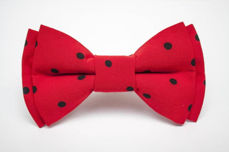 Rot & Schwarz Polka Dots Bow Tie Rot & Schwarz Polka Dots Bow Tie von JakeSimp