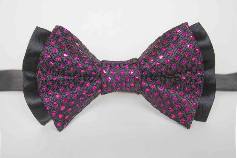 Schwarz Mesh & Pink Pailletten Fliege Schwarz Mesh & Pink Pailletten Fliege von JakeSimp