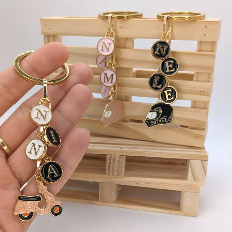 Motorrad Schlüsselanhänger Mit 18K Vergoldung - Personalisiertes Geschenk Namen | A-Z Motorrad Schlüsselanhänger Mit 18K Vergoldung - Personalisiertes Geschenk Namen | A-Z von JakiJewelry