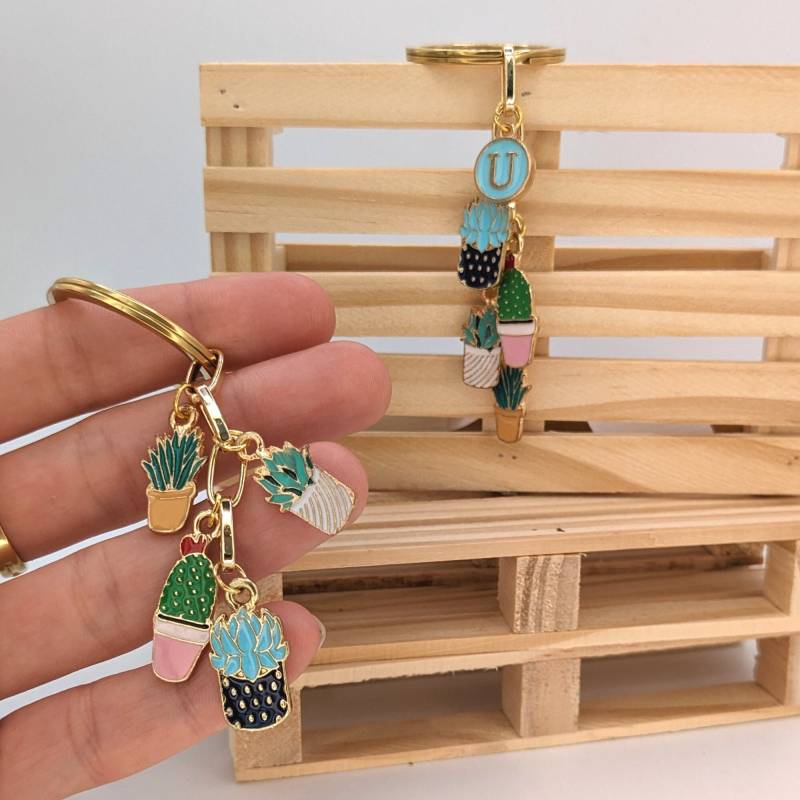 Pflanzen Schlüsselanhänger Mit 18K Vergoldung - Personalisiertes Geschenk Namen | A-Z Pflanzen Schlüsselanhänger Mit 18K Vergoldung - Personalisiertes Geschenk Namen | A-Z von JakiJewelry