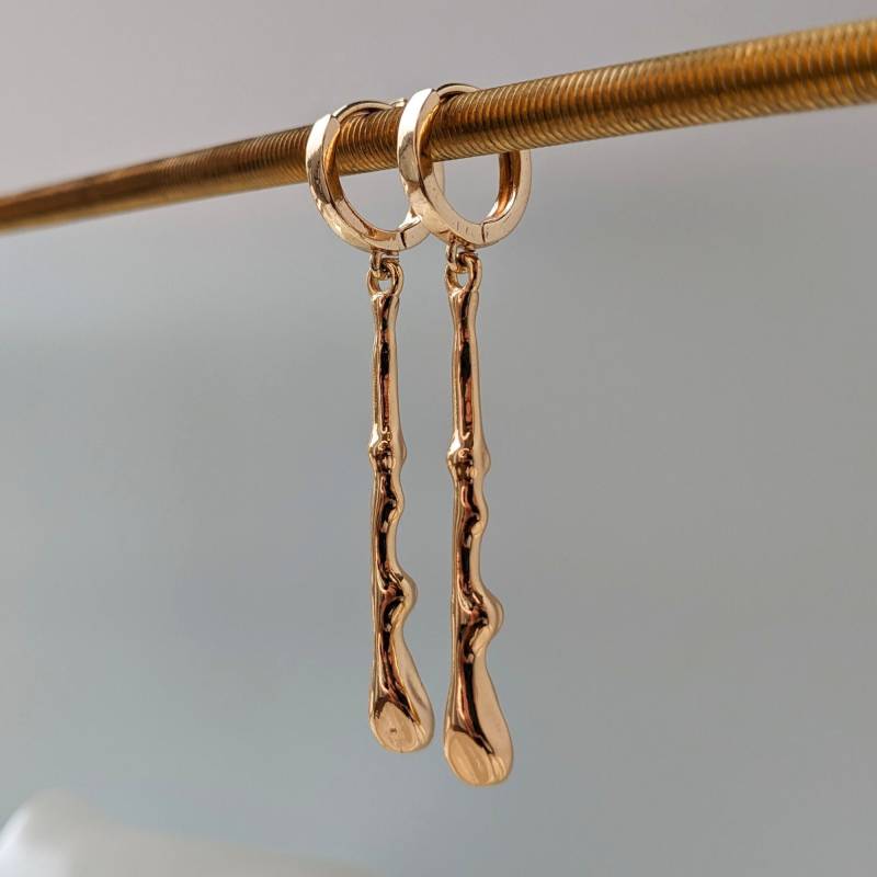 Tropfen 18K Vergoldete Ohrringe Wie Flüssiges Gold Tropfen 18K Vergoldete Ohrringe Wie Flüssiges Gold von JakiJewelry