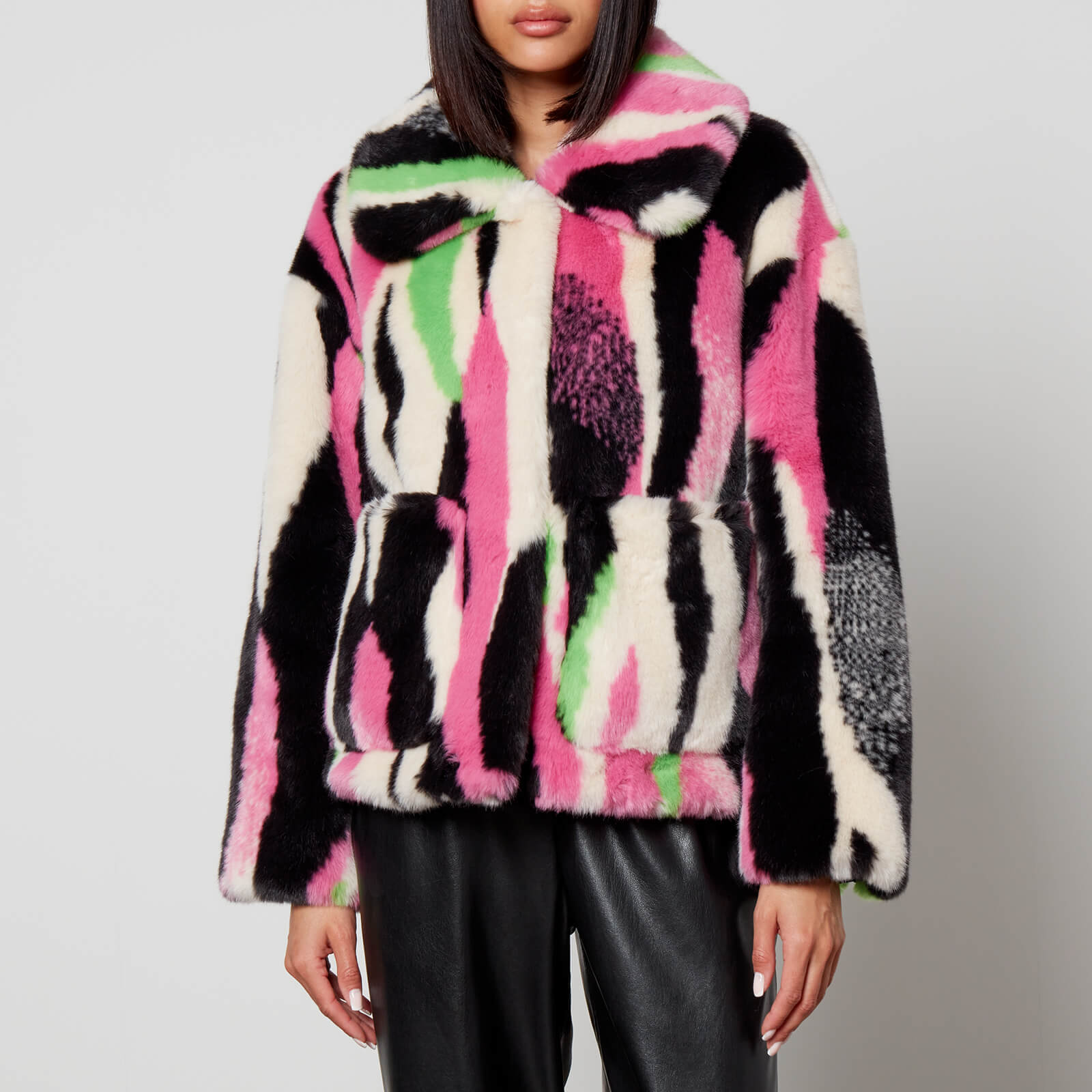 Jakke Traci Printed Faux Fur Coat - XS von Jakke