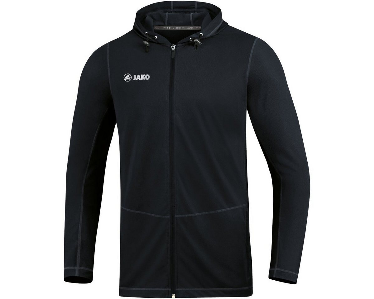 Jako Kapuzenpullover Laufjacke (Full-Zip Kapuzenjacke) Run 2.0 schwarz Herren von Jako