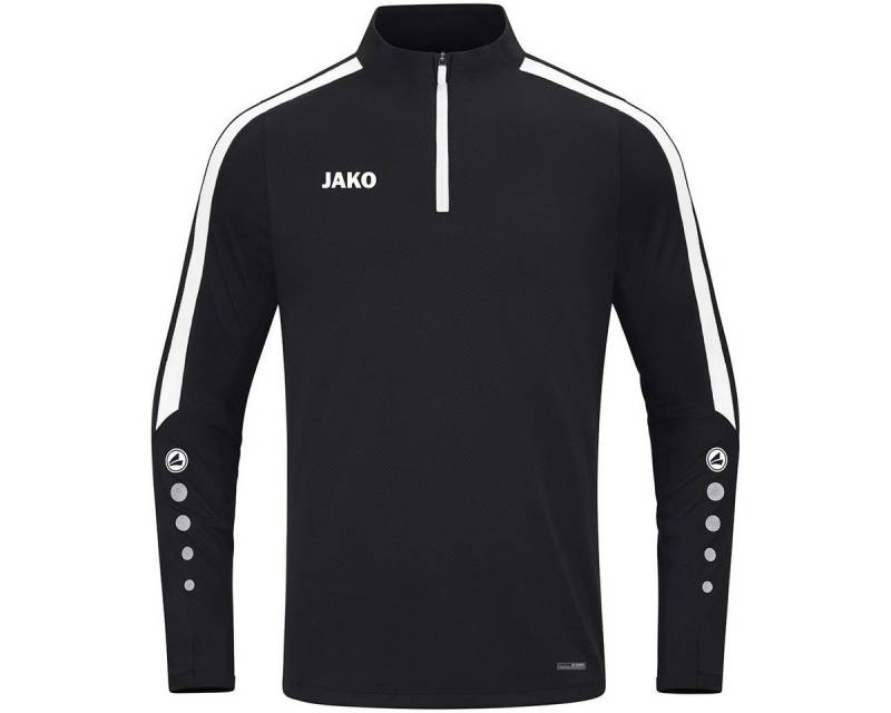 Jako Langarmshirt Ziptop Power (rec. Polyester, hochelastisch) schwarz Herren von Jako