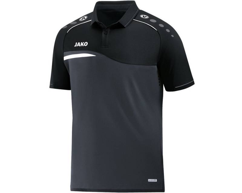 Jako Poloshirt Competition 2.0 (100% Polyester) anthrazitgrau/schwarz Kinder von Jako
