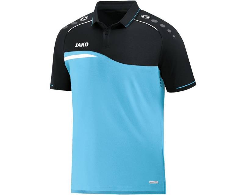 Jako Poloshirt Competition 2.0 (100% Polyester) aquablau/schwarz Kinder von Jako