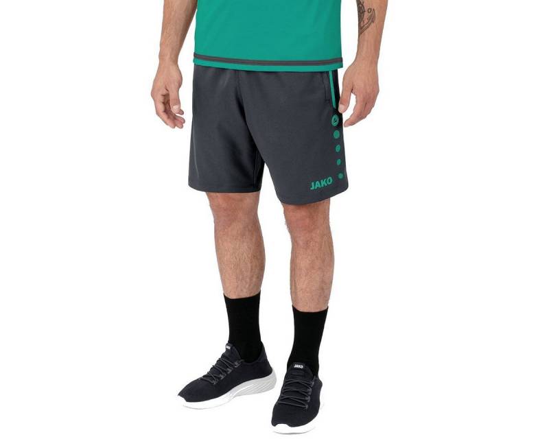 Jako Sporthose Short Competition 2.0 mit Reißverschluss kurz anthrazit/türkis Herren von Jako