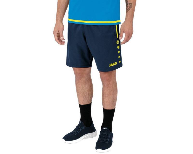 Jako Sporthose Short Competition 2.0 mit Reißverschluss kurz marineblau/neongelb von Jako
