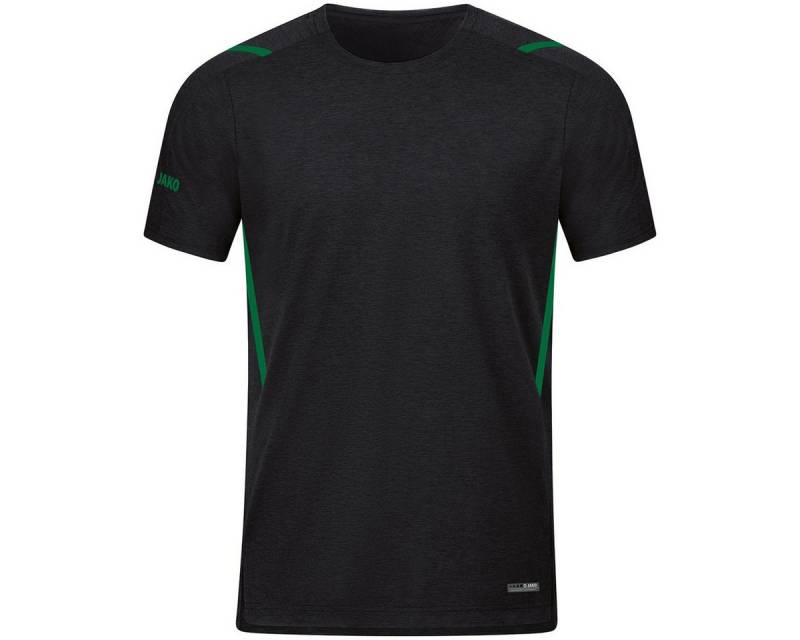 Jako T-Shirt Challenge - Polyester-Stretch-Jersey schwarz/grün Jungen von Jako