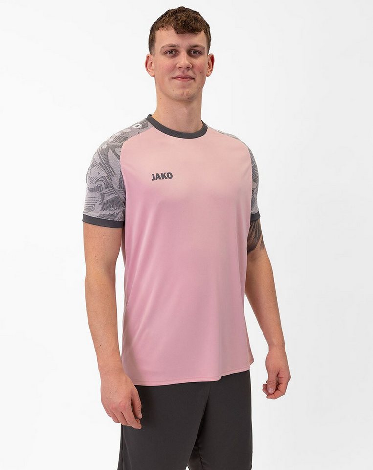 Jako T-Shirt Trikot Iconic (Polyester-Interlock) pink/hellgrau/anthrazitgrau Herren von Jako