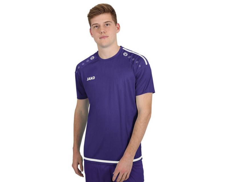 Jako T-Shirt Trikot Striker 2.0 KA (100% Polyester Keep Dry) lila/weiss Herren von Jako