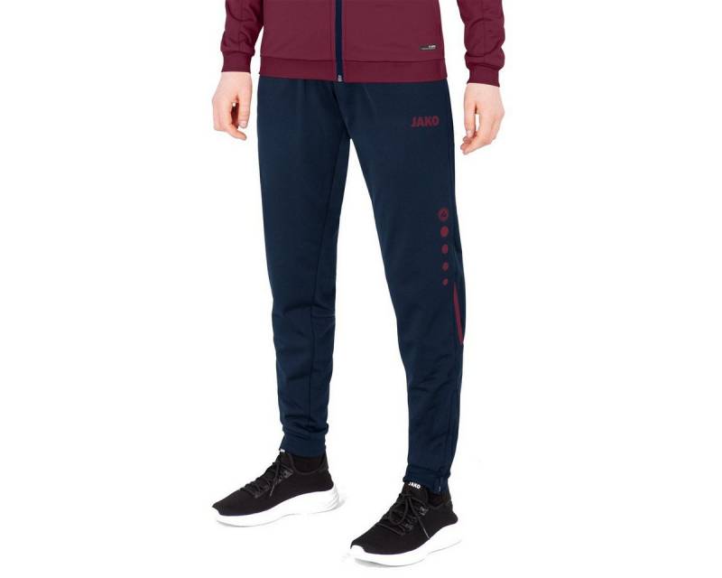 Jako Trainingshose (Polyesterhose) Challenge (100% Polyester) lang dunkelblau/rot Damen von Jako