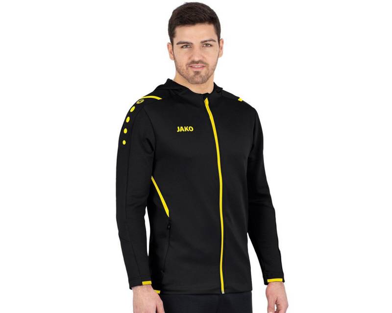 Jako Trainingsjacke Challenge mit Kapuze schwarz/gelb Herren Jako Trainingsjacke Challenge mit Kapuze schwarz/gelb Herren von Jako