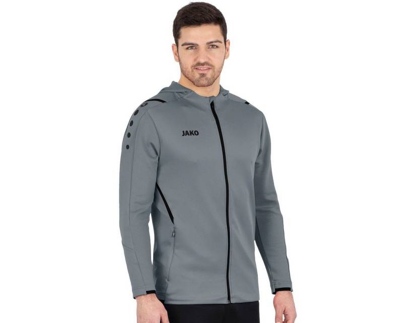 Jako Trainingsjacke Challenge mit Kapuze steingrau/schwarz Herren Jako Trainingsjacke Challenge mit Kapuze steingrau/schwarz Herren von Jako