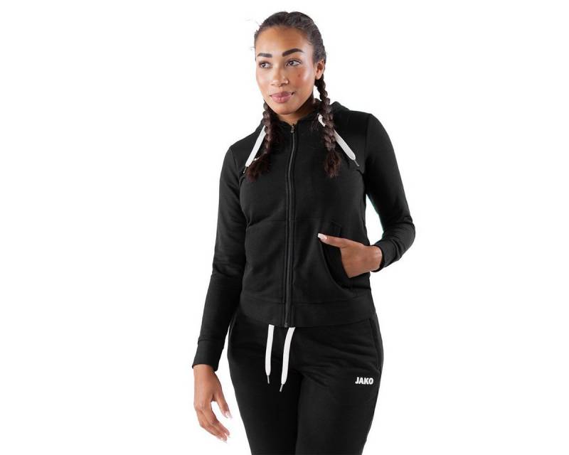 Jako Trainingsjacke Freizeit-Kapuzenjacke Base (70% Baumwolle) schwarz Damen von Jako