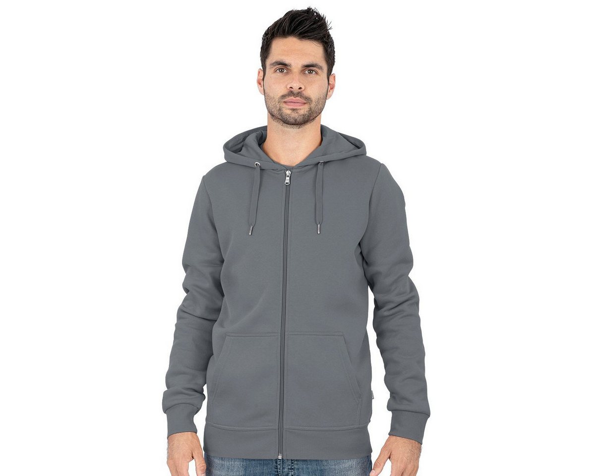 Jako Trainingsjacke Kapuzenjacke Organic (Bio-Baumwolle) dunkelgrau Herren von Jako