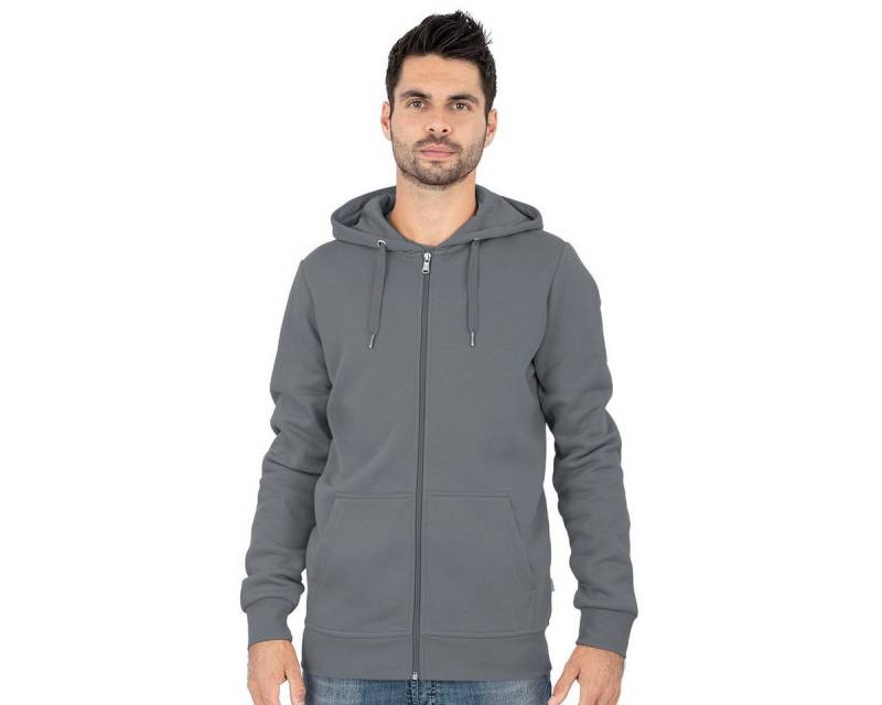 Jako Trainingsjacke Kapuzenjacke Organic (Bio-Baumwolle) dunkelgrau Herren von Jako