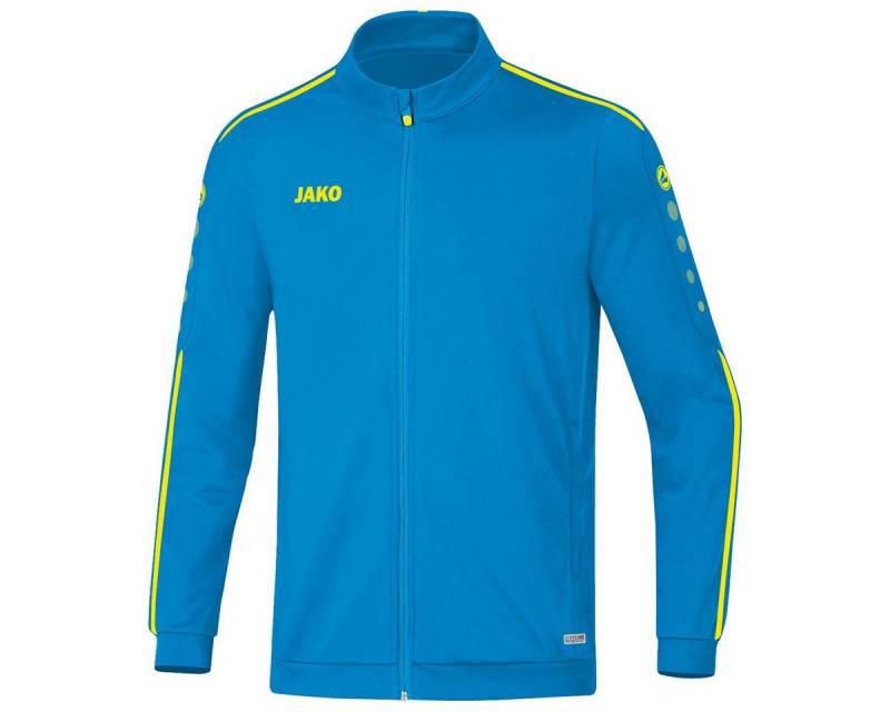 Jako Trainingsjacke Striker 2.0 (100% Shiny-Polyester-Tricot) blau/neongelb Kinder von Jako