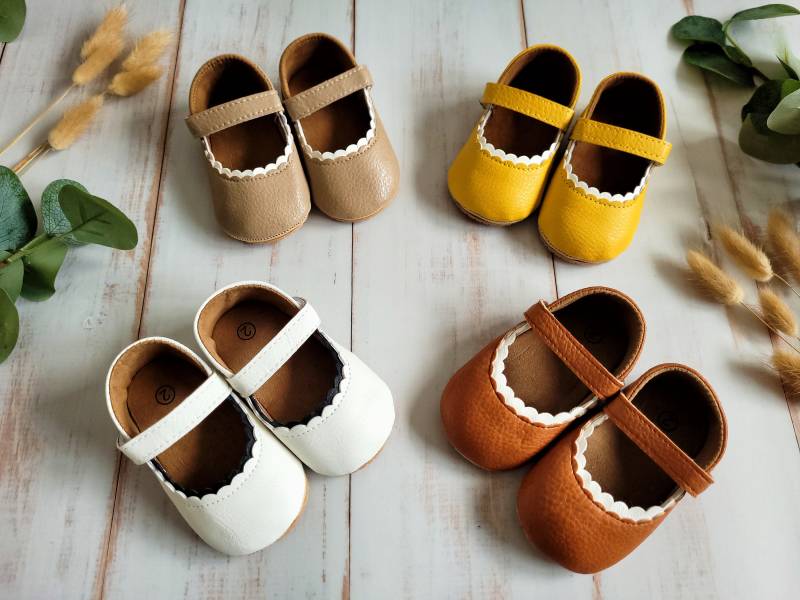 Babyschuhe Taufschuhe Krabbelschuhe Rutschfest Ballerinas Geburtsgeschenk von JakobiShop