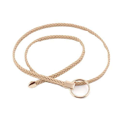 Jalach Schmaler Geflochtener Gürtel 0,8cm breit Damen dünner Flechtgürtel gewebter Gürtel Jeans Kleid Belt von Jalach